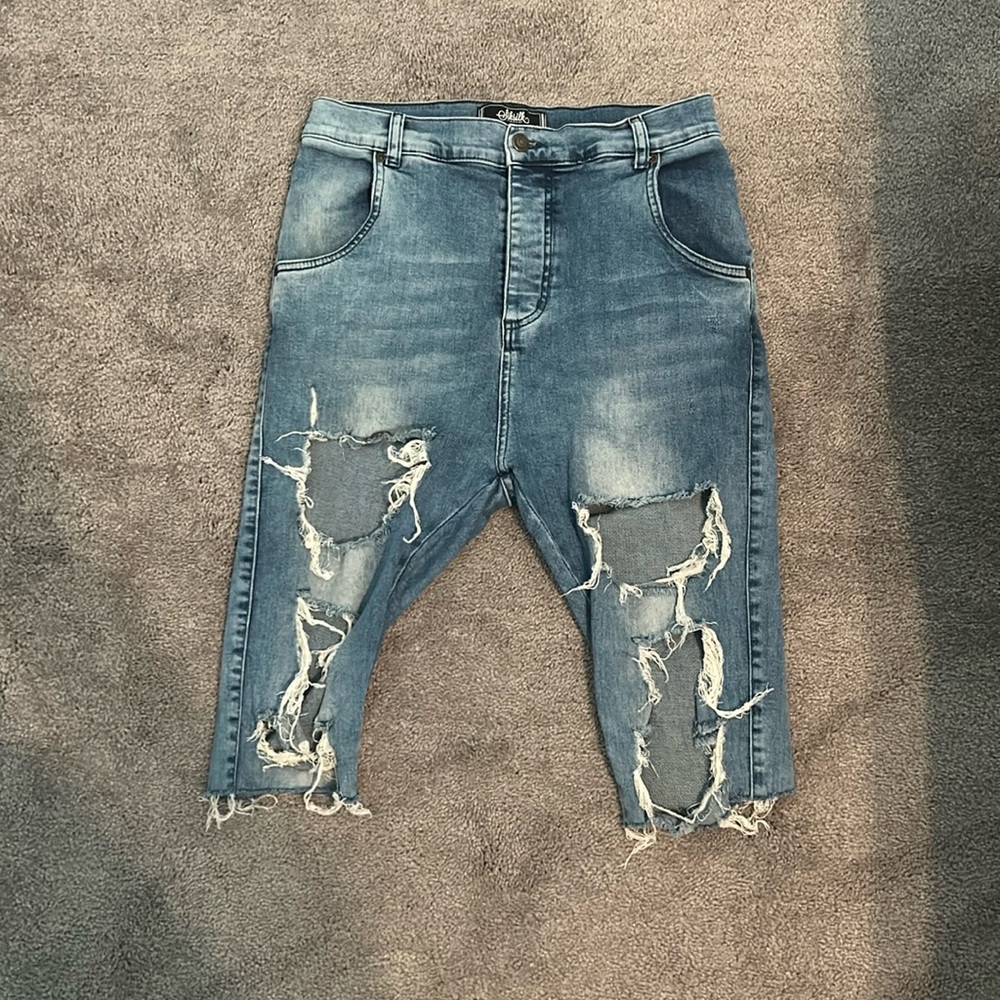 Mens denim shorts